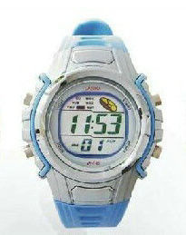 Blue Unisex Multifunctional Digital Watch Water Resistant and EL Backlight