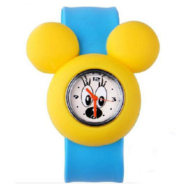 Mickey słodkie dzieci dziewczynka chłopiec Guma Snap-on Slap Watch Silicone Wristband