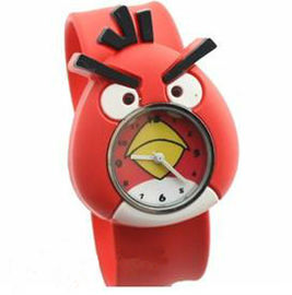 Śliczne dzieci dziewczynka chłopiec Guma Snap-on Slap silikonowego mankietu Wristband Watch