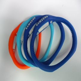 Biały / Niebieski silikon Nadgarstek Watch, Sport Wrist Watch Quartz z regulacją Pokrętło czasu