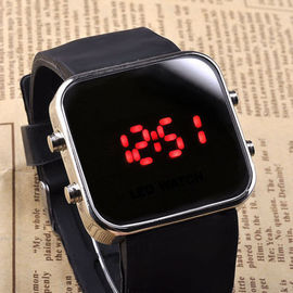 Popularne Ladies Watch Silicone Nadgarstek Watch, Red Krzem LED Watch