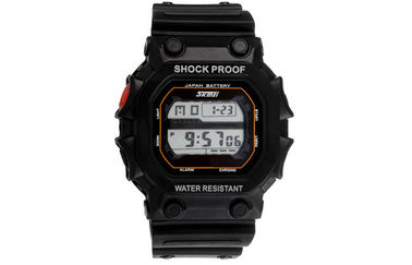 Skmei Plac sportowy zegarek cyfrowy EL Backlight Buckle męskie zegarki