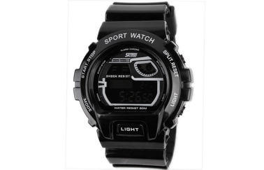 Dzieci Gift Wielofunkcyjny wyświetlacz LCD cyfrowy zegarek sportowy Stop Watch