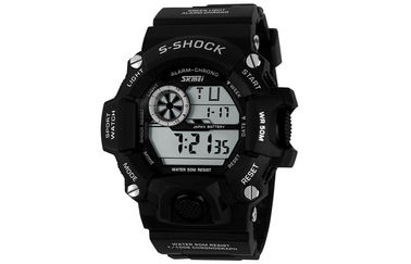 EL Backlight Budzik Sport Watch 12/24 godziny Mans Zegarki cyfrowe