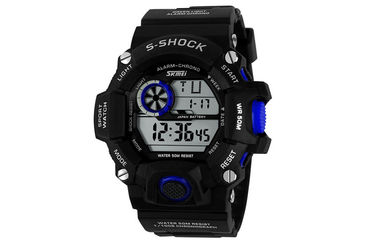 EL Backlight Budzik Sport Watch 12/24 godziny Mans Zegarki cyfrowe