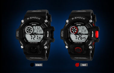 EL Backlight Budzik Sport Watch 12/24 godziny Mans Zegarki cyfrowe