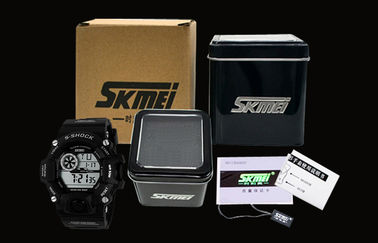 EL Backlight Budzik Sport Watch 12/24 godziny Mans Zegarki cyfrowe