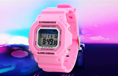 Eleganckie damskie Biały zegarek cyfrowy ABS Case 12/24 Zegarki na rękę hr