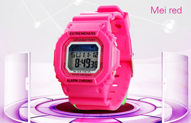 Eleganckie damskie Biały zegarek cyfrowy ABS Case 12/24 Zegarki na rękę hr