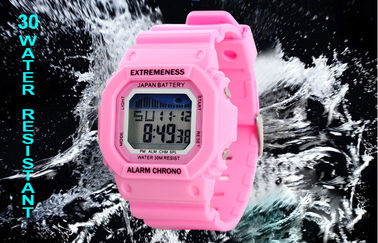 Eleganckie damskie Biały zegarek cyfrowy ABS Case 12/24 Zegarki na rękę hr