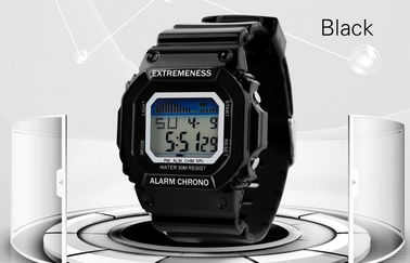 Eleganckie damskie Biały zegarek cyfrowy ABS Case 12/24 Zegarki na rękę hr