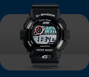 5 ATM Wielofunkcyjny cyfrowy zegarek wodoodporny LCD Wrist Watch