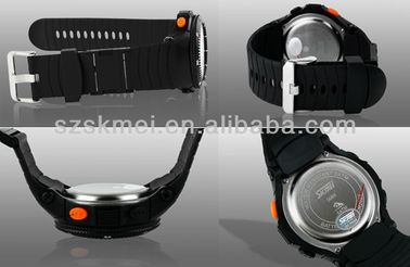 Czarny LCD Wielofunkcyjny cyfrowy zegarek Z EL Back Light