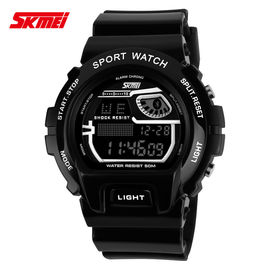 Wielofunkcyjny wyświetlacz LCD Cyfrowy Wrist Watch z paskiem PU niklu