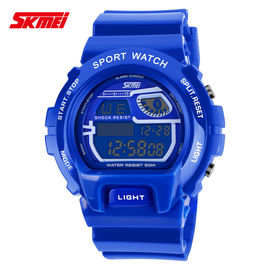 Wielofunkcyjny wyświetlacz LCD Cyfrowy Wrist Watch z paskiem PU niklu