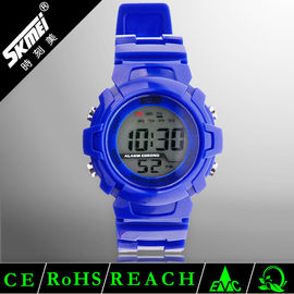 Wielofunkcyjna cyfrowa LCD Sport Watch Korzystanie z tworzywa sztucznego PU pasek Wodoodporny