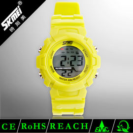 Wielofunkcyjna cyfrowa LCD Sport Watch Korzystanie z tworzywa sztucznego PU pasek Wodoodporny