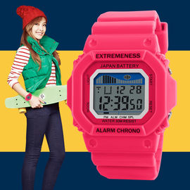 Kolorowe Unisex Sport wielofunkcyjny cyfrowy zegarek z alarmem