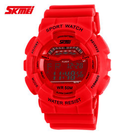 Wielofunkcyjna Unisex zegarki EL Backlight Stoper PU pasek