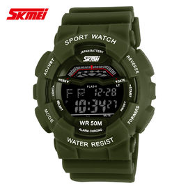Wielofunkcyjna Unisex zegarki EL Backlight Stoper PU pasek
