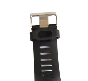 Mężczyźni PU Klamra Cyfrowy Alarm wibracyjny Dual Time Watch zegarek elektroniczny