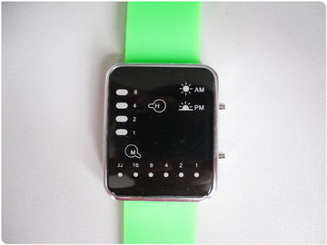 Zielona dioda LED Binary Watch / gumy silikonowej Nadgarstek zegarki OEM