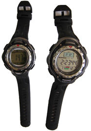 Unisex PU LCD sporta zegarek Budzik wielofunkcyjny zegarek