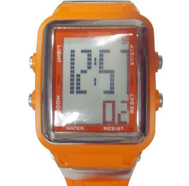 Wielofunkcyjna dioda Mens cyfrowe zegarki sportowe Stoper 1/100