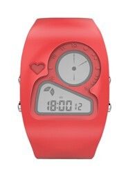 Double Face Plastic cyfrowy zegarek Waterproof Red Unikalne Shaped dla kobiet