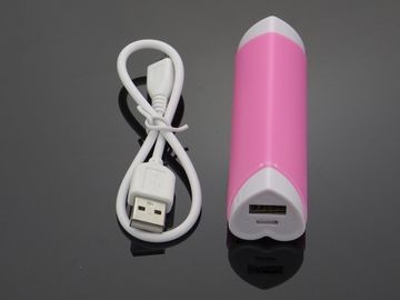 Kształt serca Szminka USB Portable Power bank dla iPhone / iPod, Kolorowe