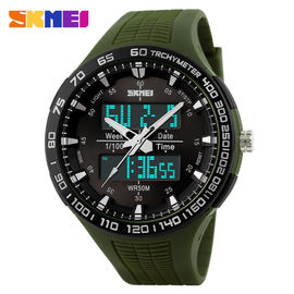 Armia Zielony Duża Dial Analogowy Cyfrowy Wrist Watch z podwójnym Japonia Movts