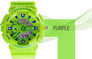 Kobiety Dual Time Sports Watch EL Backlight Z japońskiego Battery