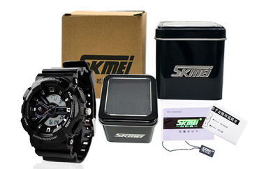 Kobiety Dual Time Sports Watch EL Backlight Z japońskiego Battery