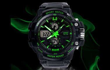 OEM Man Dual Time Strefa Analogowy Cyfrowy Wrist Watch Z godzinowe Chime