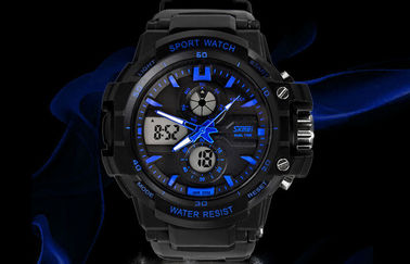 OEM Man Dual Time Strefa Analogowy Cyfrowy Wrist Watch Z godzinowe Chime