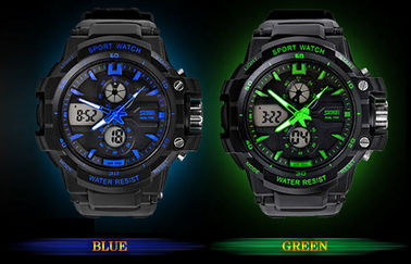 OEM Man Dual Time Strefa Analogowy Cyfrowy Wrist Watch Z godzinowe Chime