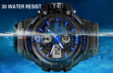 OEM Man Dual Time Strefa Analogowy Cyfrowy Wrist Watch Z godzinowe Chime