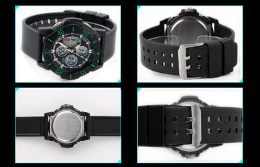 Wypoczynek Unisex EL Backlight 5 ATM Analogowy Cyfrowy Wrist Watch z obrotowym Bezel