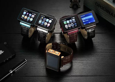 Bezprzewodowa Bluetooth Smart Watch Phone Producent metalowa obudowa skórzany pasek