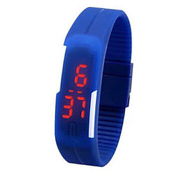 Ekran dotykowy silikonowa LED Cyfrowy Wrist Watch, Red Light Led Cyfrowy Wrist Watch