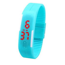 Mężczyźni / Kobiety PU Pasek LED Cyfrowy Wrist Watch Red Light Sport cyfrowy