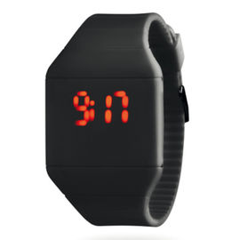 Unisex LED Cyfrowy Wrist Watch Czarny prezent na Boże Narodzenie, Faceless bransoletka Zegarek LED