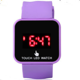 Fioletowy LED Cyfrowy Wrist Watch na dziewczynę Plastikowa skrzynka + Silicone Nadgarstek OEM ODM