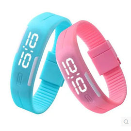 Ultracienkie silikonowe LED cyfrowy zegarek sportowy dla dzieci, ekran dotykowy LED Watch