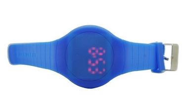 Purpurowy okrągła twarz LED Cyfrowy Wrist Watch dla kobiet z wytłoczonym logo