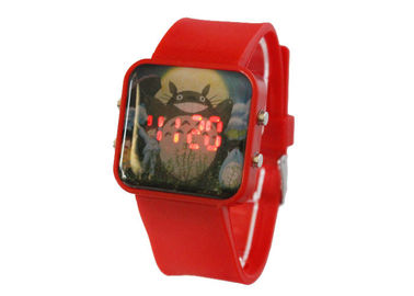 Duży kwadrat wzór ekran dotykowy Zegarki cyfrowe Stainless Steel Back for Children