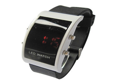 Ekran Fashion Big twarzy Mężczyźni LED Cyfrowy Wrist Watch dotykowy z czerwonego światła LED