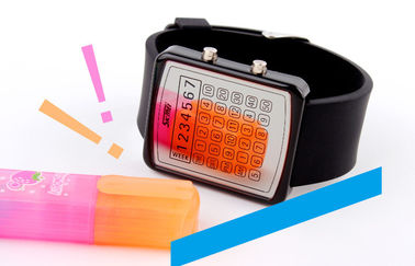 Podświetlenie LED EL Cyfrowy Wrist Watch, Kalkulator Dial Lustro zegarki