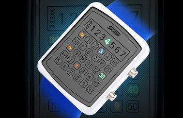 Podświetlenie LED EL Cyfrowy Wrist Watch, Kalkulator Dial Lustro zegarki