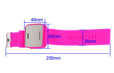Wommens Różowy zegarek cyfrowy ABS Case LED Wrist Watch 1 ATM Wodoszczelność